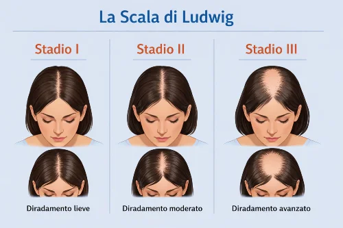 Rappresentazione degli stadi sella scala di Ludwig